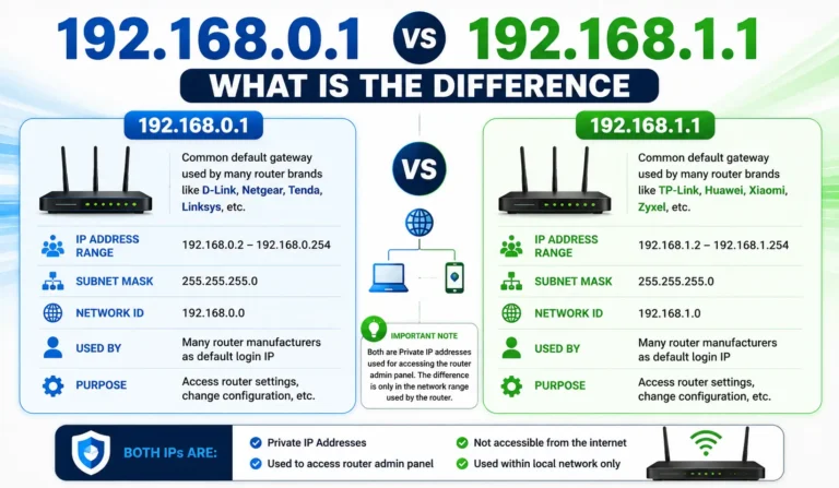 192.168.0.1 vs 192.168.1.1 - What is the Difference