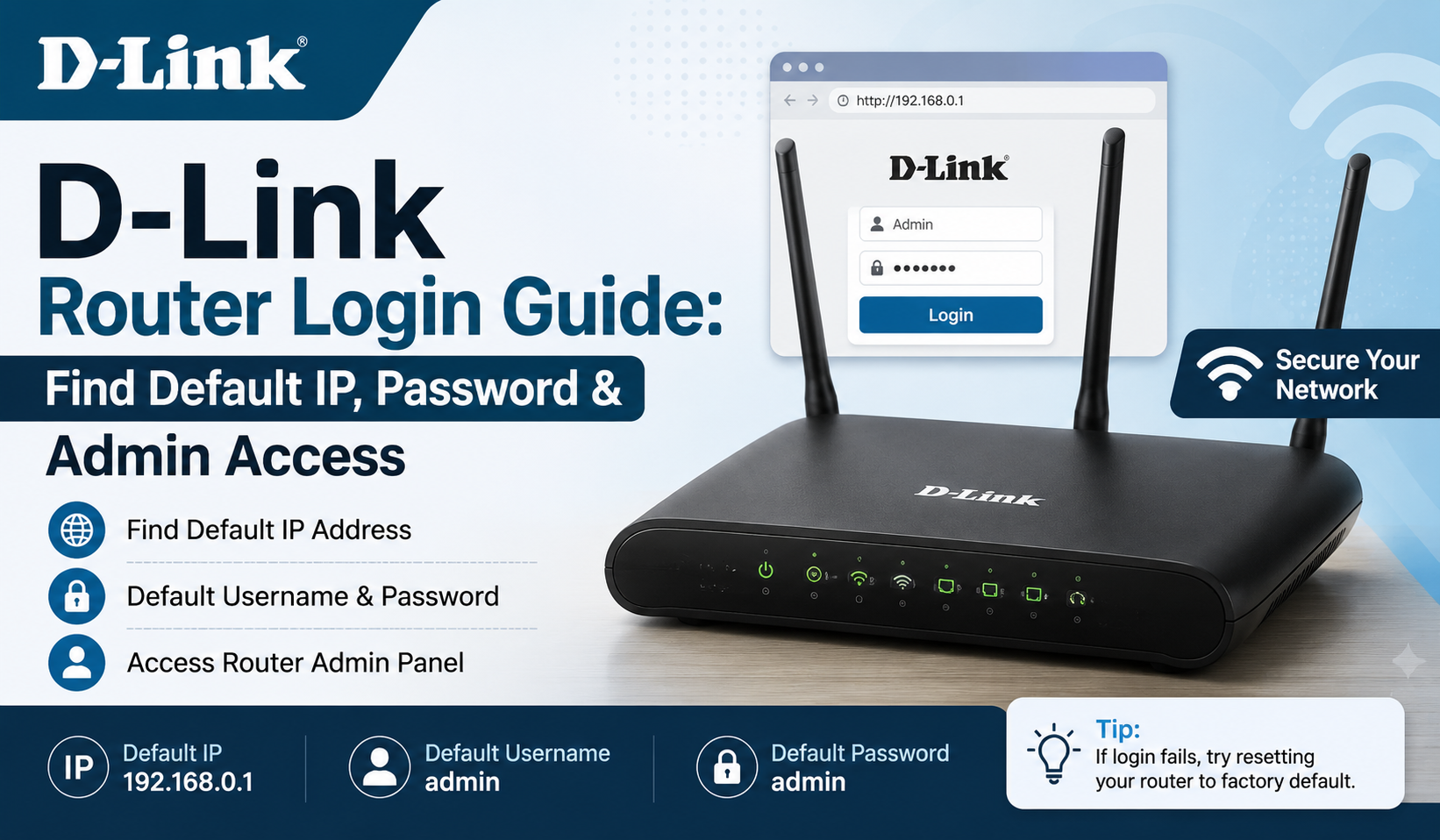 D-Link Router Login Guide Find Default IP, Password & Admin Access 2026