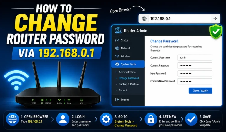 How to Change Router Password via 192.168.0.1