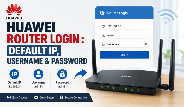 Huawei Router Login 2026 Default IP, Username & Password