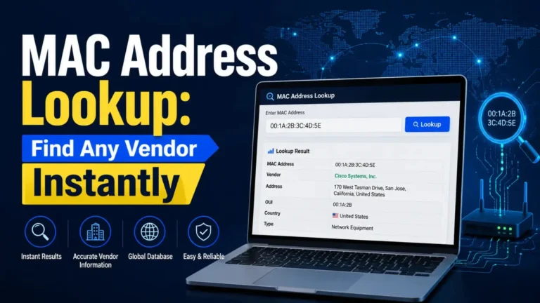 MAC Address Lookup Find Any Vendor Instantly 2026
