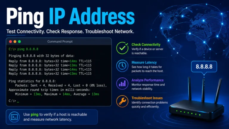 Ping IP Address Online - Fast & Free Tool 2026